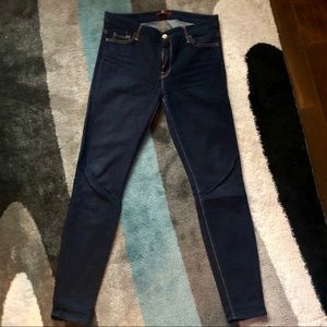 7 for All Mankind dark denim high waist skinny